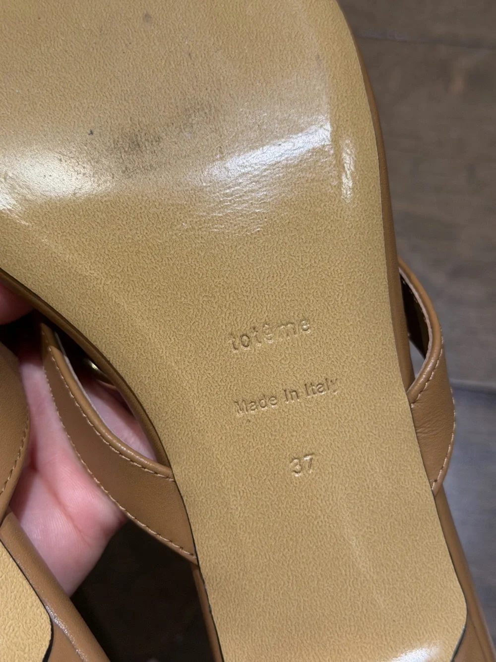Toteme Leather heeled flip flops - Picture 5 of 7